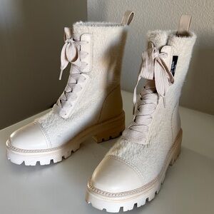 Kate Spade Ivory Women's Moto Boots